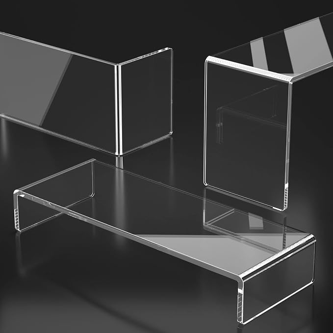 HIIMIEI Acrylic Display Riser, 3 Step 9" Large Acrylic Risers, Tiered Display - Image 8