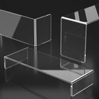 HIIMIEI Acrylic Display Riser, Thickened to 5mm Clear Rectangular Display Shelf - Image 8