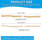 PATIKIL 50 Pcs / 2 Size Wood Log Sticks, 0.2-0.5inch in Diameter Natural - Image 2