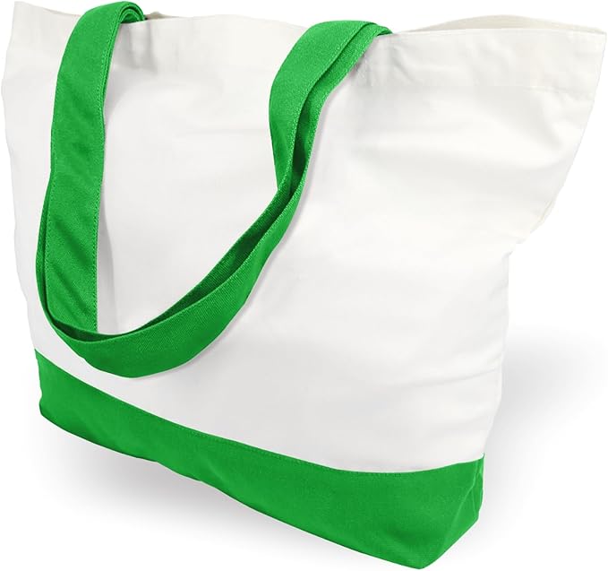 TOPDesign 1-Pack Super Strong Large 12oz Cotton Canvas Tote Bag, Reusable by TOPDesign
