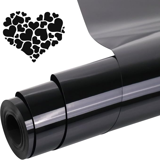 PU Heat Transfer Vinyl Black, 12In×20FT Iron on by Unknown