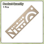 HARFINGTON Multifunctional Geometric Rulers 15cm Metric and SAE Aluminum - Image 3