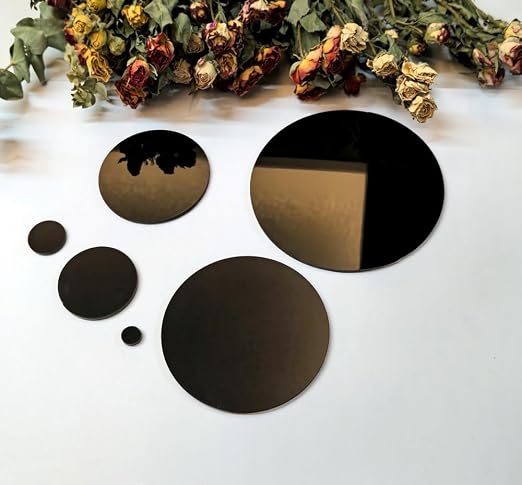 Set of 20 Black Acrylic Plexiglass Sheet Disc, 1/8" Thick Round Transparent - Image 8