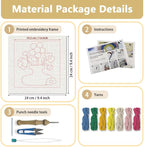 Doodlream Flower Vase DIY Punch Needle Embroidery Kit - Image 2