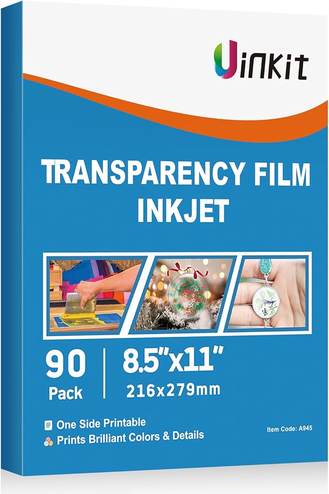 Uinkit Bulk 90 Sheets Printable Transparency Film Acetate Clear Sheets by UinkitHandicraftsandConservationSpecialist