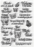 Butterflies Clear Stamps Silicone Stamp Cards - Image 3