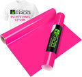 VINYL FROG Hot Pink Heat Transfer Vinyl Roll 12" x5ft Matte HTV Vinyl | Neon by VINYLFROG