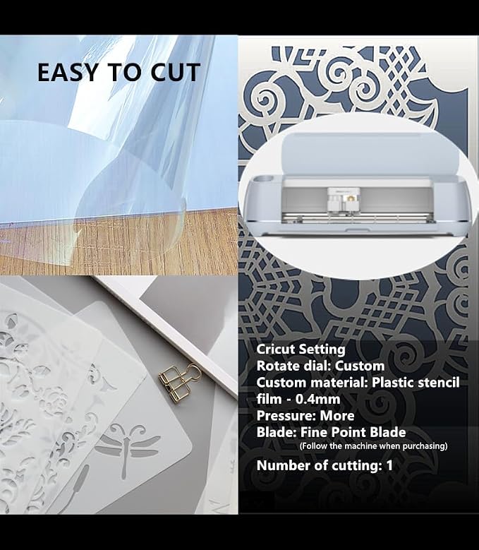 Clear Blank Stencil Sheet for Cutting. 10 Pack 12" x 24" 6mil/0.15mm Thick .Gift - Image 3