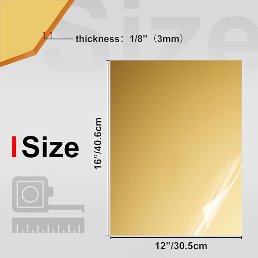 KINLINK 12x16 Plexiglass Sheets 1/8 inch Thick - 3mm Mirror Cast Acrylic Sheet - Image 2