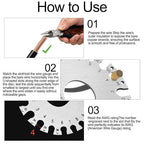 2 Pcs Stainless Steel Thickness Gauges Wire Gauge Measuring Tool | - Image 5