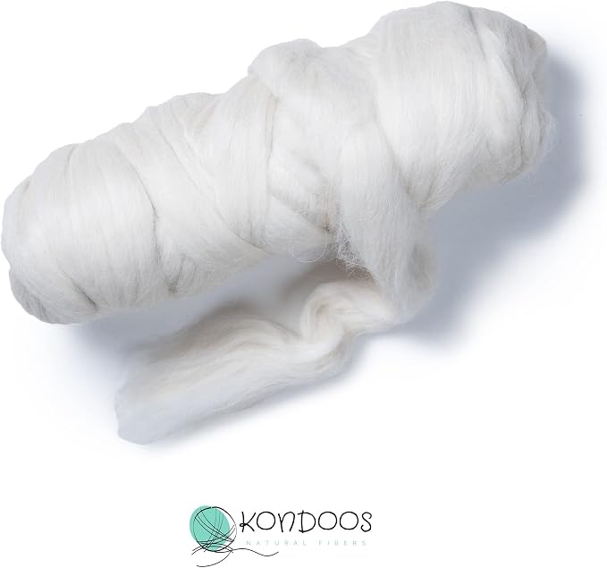 Llama Wool roving, 1 lb. Best for Needle Felting, handcrafts and Spinning. - Image 2