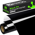 VINYL FROG Black Heat Transfer Vinyl Roll 12" x12ft Matte HTV Vinyl | Black by VINYLFROG