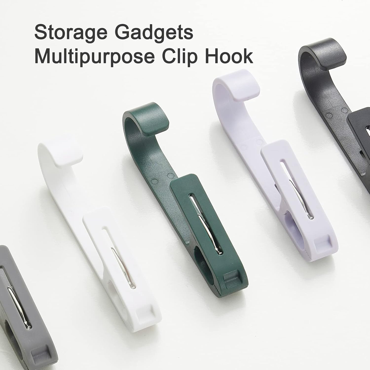 Large Clothes Pins Towel Clips, 4 Pcs Multipurpose Strong Plastic Hanger S Hook for Shower Curtain Laundry