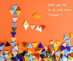 Lanyani 800 Pieces Triangle Mosaic Tiles Stained Glass 5/8 inch- Assorted Colors - Image 5