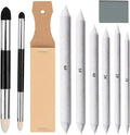 N NOROCME 10 PCS Blending Stumps, Sponge Pens and Sandpaper Pencil Sharpener | by N+NOROCME