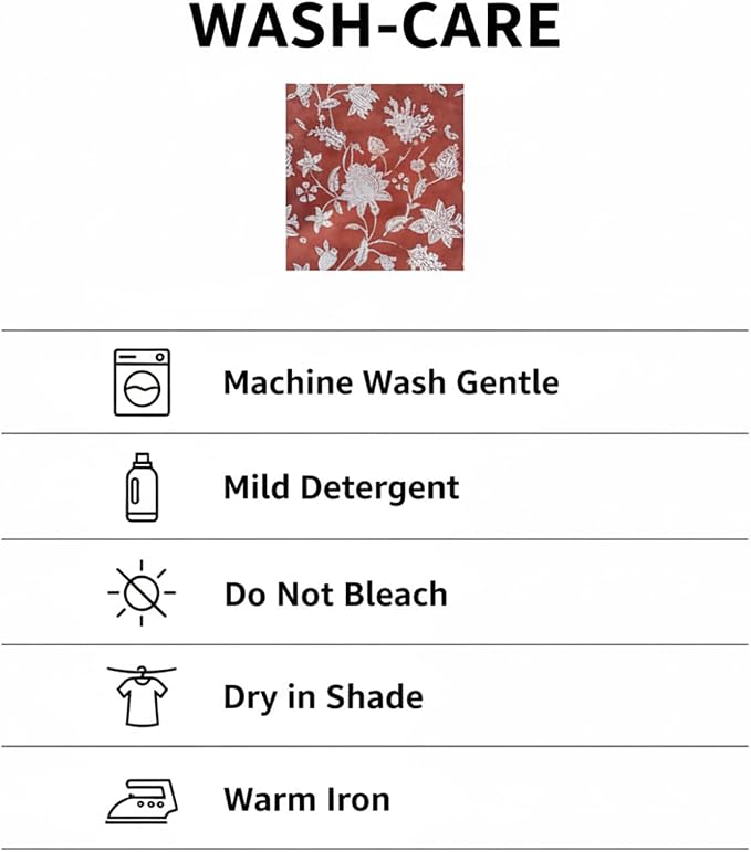 E-Tailor® Hand-Block Printed Pre-Cut Cotton Fabric Ideal - Image 6