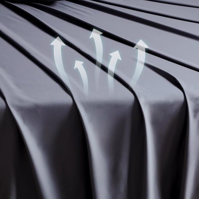 Bamboo Viscose Flat Sheets Only, 400 Thread Count Sateen Weave King Size Flat - Image 7