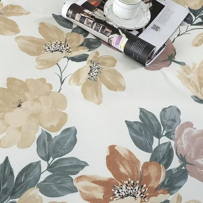 OAITE Duvet Cover King Size, Reversible Blooming Flower Orange Duvet Cover Set - Image 6