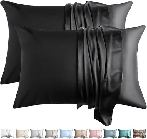 100% Silk Pillow Cases 2 Pack King Size Mulberry Silk Pillowcase by WLOSJ