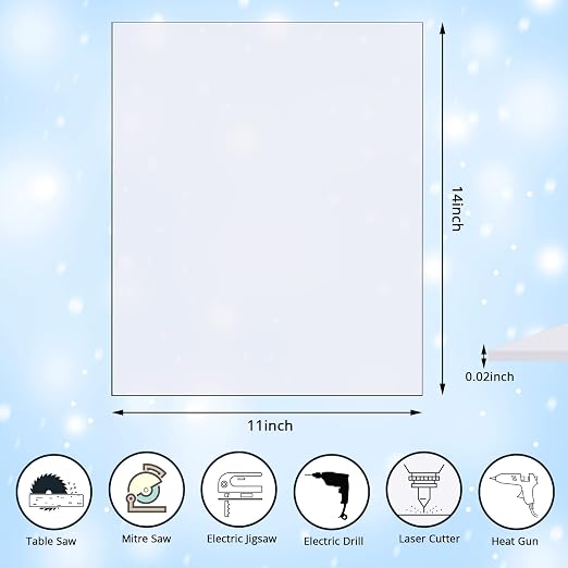 Zonon 5 Pcs Polycarbonate Clear Plastic Sheets - Image 2