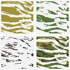 FINGERINSPIRE 3 Pcs Layered Tiger Stripe Camouflage Stencil 11.8x11.8 inch by FINGERINSPIRE