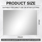 3 Pcs Acrylic Two Way Mirror Sheets - Image 3