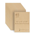 3 mm Baltic Birch Plywood 1/8 x 9 x 12 Inch, Box of 45 B/BB Grade Craft Wood by Woodpeckers