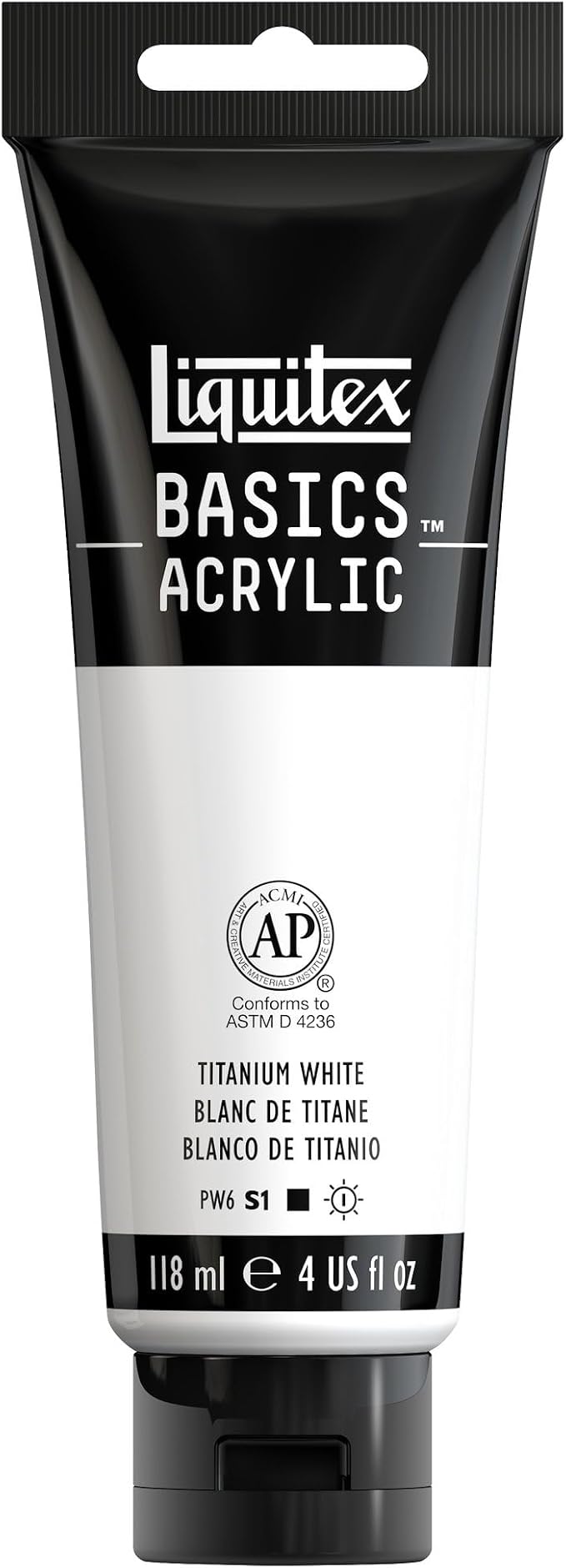 Liquitex BASICS Acrylic Paint, 118ml Tube, Titanium White by Liquitex