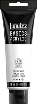 Liquitex BASICS Acrylic Paint, 118ml Tube, Titanium White by Liquitex