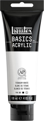Liquitex BASICS Acrylic Paint, 118ml Tube, Titanium White by Liquitex