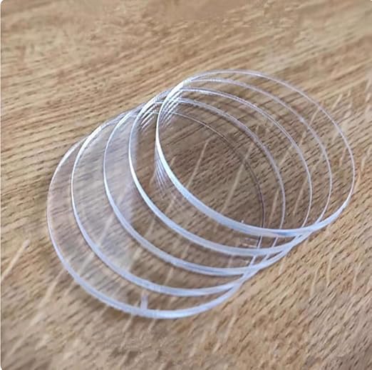 Set of 20 White Acrylic Discs, 1/8" Thick Round Transparent Circle Blanks - Image 3