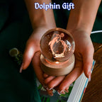 IFOLAINA Dolphin Gift for Mom Wife 3D Dolphins in Crystal Ball 60mm | Engraved - Image 6