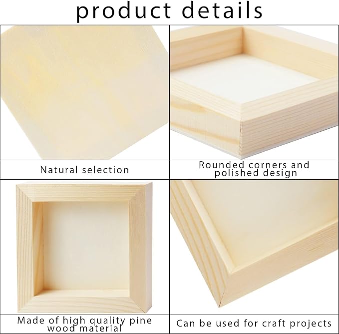 FSWCCK 10 Pack 5 x 5 inch Wood Panel Boards, Unfinished Wood Canvas Panels - Image 3