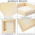 FSWCCK 10 Pack 5 x 5 inch Wood Panel Boards, Unfinished Wood Canvas Panels - Image 3