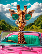 Giraffe Stamped Cross Stitch Kits by Unknown