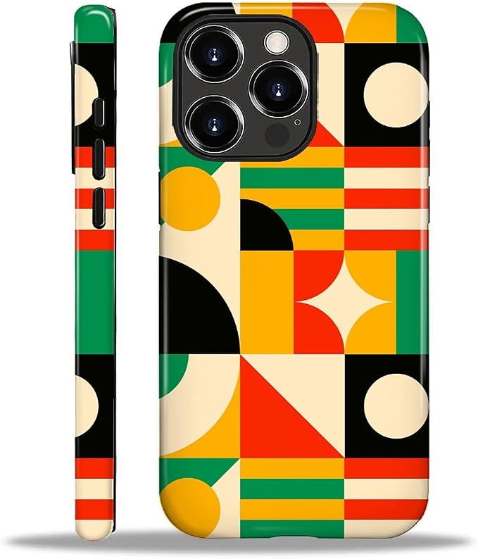 ZHEGAILIAN Case for iPhone 16 Pro Max, Geometric Colors Durable Shockproof by Home