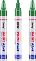 Green Paint Markers, 3 Pack Oil-Based Waterproof Quick Dry Permanent Paint Pen by Craiiby