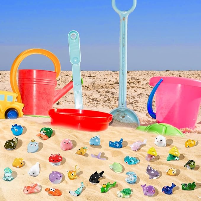 DIYDEC 36pcs Mini Ocean Resin Animals Tiny Sea Animals Figurines Marine - Image 5