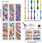 INFUNLY 6pcs Abstract Art DIY Cross Stitch Bookmark Kits - Image 2