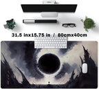 Black Moon Mousepad Gaming MTG Playmat Desk Mat Original Aesthetics Mouse Pad - Image 2
