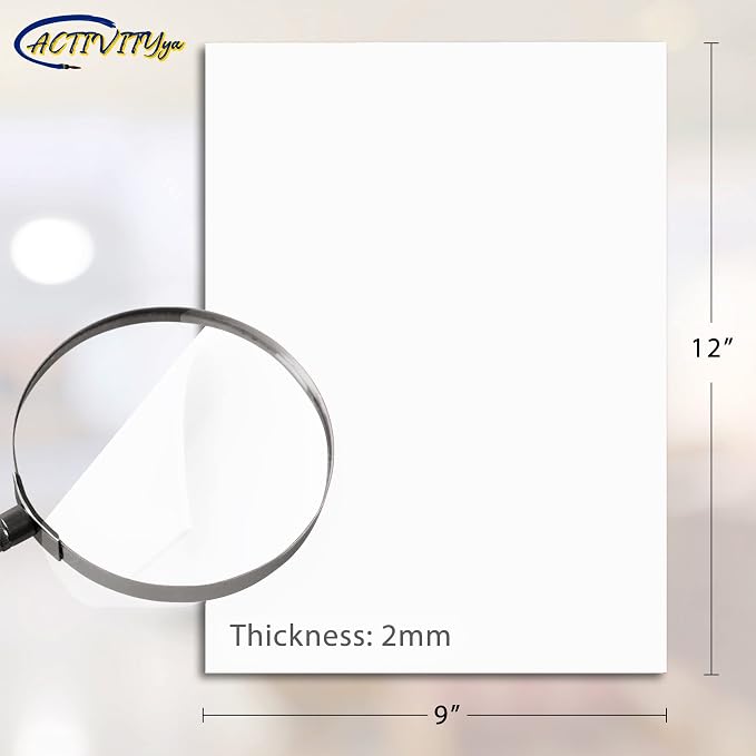 White EVA Foam Sheets, 9 x 12 Inch, 2mm Thick Handicraft Foam Paper - Image 2