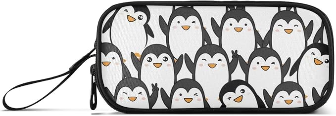 Cute Penguin Pencil Case Box Boys Girls Large Pencil Pouch - Image 6