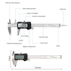 Caliper Measuring Tool, Qfun Vernier Digital Caliper Stainless Steel 6 - Image 2
