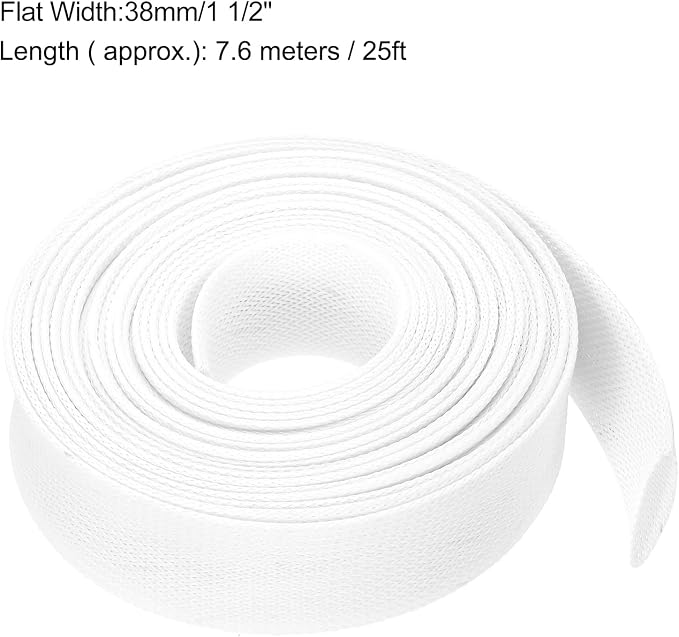 uxcell Expandable Sleeving, 1 1/2-inch 25ft Cable Sleeve - Image 3