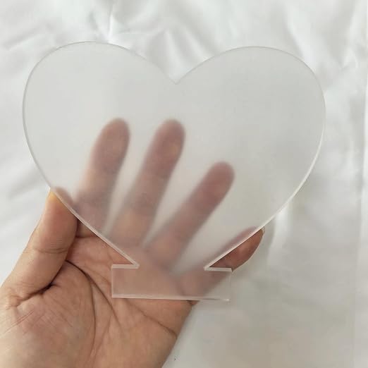 （Pack of 12） Senbota Heart Acrylic Sheets, Cast 5.9" x 5.5" x4mm Thickness | - Image 4