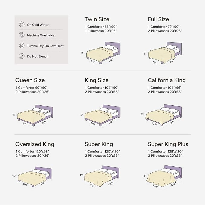 Andency Comforter Oversized King Dark Grey 120x98, 3 Pieces Boho Winter - Image 8