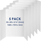 Foam Board Trifold 52 x 40 x 3/16", Large Foam Core Poster Board | 5 Pack by Navy+Penguin