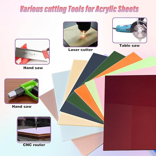 Acrylic Sheets 10 Pcs 8x8 200x200mm Pastel Plexiglass Sheets 1/8 inch Thick - Image 6