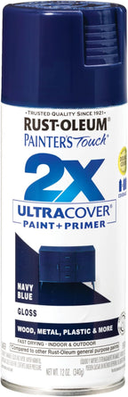 Rust-Oleum Painter's Touch 2X Ultra Cover Spray Paint, Gloss Navy Blue | Indoor by Rust-Oleum