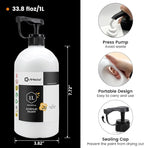 Artecho Titanium White Acrylic Paint 1000ml / 33.8 fl oz Pump Dispenser | Large - Image 3